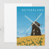 Invitation Art de voyage Pays-Bas (Devant / Derrière)
