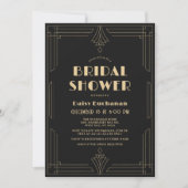 Invitation Art Deco 1920's Gatsby Geometric Bridal Shower (Devant)