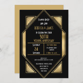Invitation Art Déco 30 ans Pearl Mariage Anniversaire (Devant / Derrière)