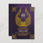 Invitation Art Déco 50e anniversaire de Peacock 19 (Devant / Derrière)