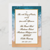 Invitation Art Déco Art Nouveau Floral Or Tone Moderne (Dos)