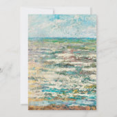 Invitation Art Déco Art Nouveau Floral Or Tone Sea Life (Dos)