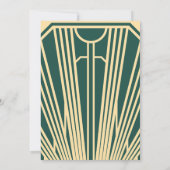 Invitation Art Deco Art Nouveau Striped Gold Tone Modern (Dos)