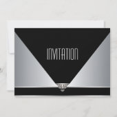 Invitation Art Déco Black Silver (Devant)