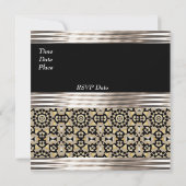 Invitation Art Déco Black Silver Gold (Dos)