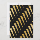 Invitation Art déco de fête d'anniversaire de Gatsby (Dos)