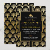 Invitation Art déco de la Gatsby Party Gold (Devant / Derrière)