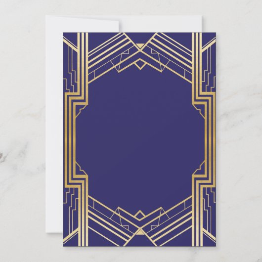 Invitation Art déco de l'or des années 1920 (Dos)