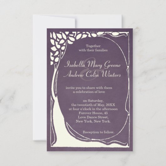 Invitation Art déco de Peacock (Dos)