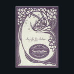 Invitation Art déco de Peacock<br><div class="desc">faire-part de mariage violet et ivoire peacock art déco. faire-part de mariage parfaite pour un thème de mariage de printemps, pour un thème mariage d'été, pour un thème mariage violet, pour un thème mariage art déco, pour un thème mariage beige, pour un thème mariage paon et plus encore. L'élément est...</div>