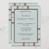Invitation Art Deco Dinner Graduation (Devant / Derrière)