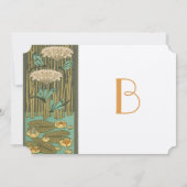 Invitation Art Déco Dragonfly Lily Pad Fairytale Mariage (Dos)