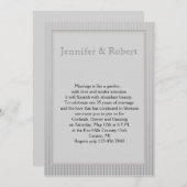 Invitation Art Deco Élégant Anniversaire Rayure (Devant / Derrière)