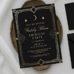 Invitation Art Déco élégant Black Gold 20s Classic Anniversai<br><div class="desc">Art Déco élégant Black Gold 20s Classic Anniversaire</div>