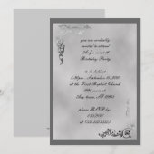 Invitation Art Déco Élégante à Motif de Rouleau en (Devant / Derrière)