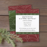 Invitation Art Déco Entreprise Rouge et Vert vintage Détaillé<br><div class="desc">Parfait pour un bureau ouvert ou une fête d'entreprise. Ce design tourbillon d'art déco bordeaux et vert foncé est mis en place pour toute fête de vacances.</div>