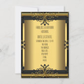 Invitation ART DECO Fabuleux 50 50e Gatsby fête d'anniversair (Dos)