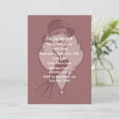 Invitation Art Déco Fashion Lady En Design Casquette (Debout devant)