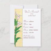 Invitation Art Déco féminine personnalisable (Dos)