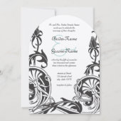 Invitation Art Déco Filigree Esthétique Floral Scroll Mariage (Devant)