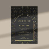 Invitation Art Déco Fireworks Gold Boho Frame Bachelorette