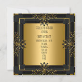 Invitation ART DECO Gatsby Fabuleux 50 50e fête d'anniversair (Dos)