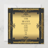 Invitation ART DECO Gatsby Fabuleux 50 50ème anniversaire (Dos)