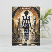 Invitation art déco Gatsby grand mystère policier  (Debout devant)