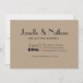 Invitation Art Déco Gatsby Save the Date | Billet d'invitatio (Dos)