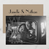 Invitation Art Déco Gatsby Save the Date | Billet d'invitatio (Devant / Derrière)