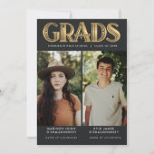 Invitation Art Deco GRADUATES 2 Photo Announcement (Devant)