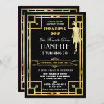 Invitation Art Déco Great Gatsby Roaring 20s 30e anniversaire<br><div class="desc">Personnalisez cette vintage Art déco Great Gatsby rugissant thème 20s 30e anniversaire invitation facilement et rapidement, appuyez simplement sur le bouton customiser pour réorganiser et formater le style et le placement du texte. Avec son cadre art déco chic et ses couleurs noir, blanc et or. Objets correspondants disponibles en magasin...</div>