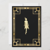 Invitation Art Déco Great Gatsby Roaring 20s Anniversaire N'I (Dos)