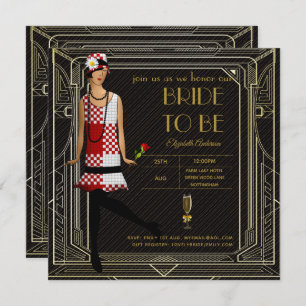 Invitation Art Déco Great Gatsby Roaring 20s Fête des mariées
