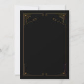 Invitation Art Déco Great Gatsby - TOUTE COULEUR (Dos)