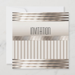 Invitation Art Déco Légère Sépia
