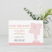 Invitation Art Déco Lily Mariage de typographie moderne (Debout devant)