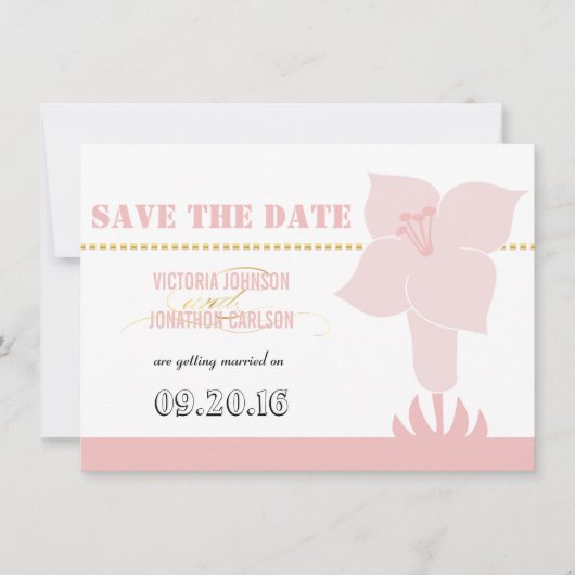 Invitation Art Déco Lily Mariage de typographie moderne (Devant)