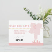 Invitation Art Déco Lily Typographie moderne Mariage Invitati (Debout devant)