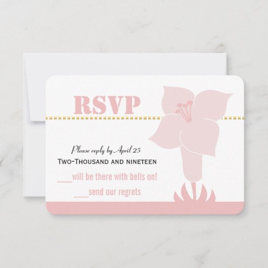 Invitation Art Déco Lily Typographie moderne Mariage Invitati (Devant)