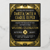 Invitation Art Déco Mariage Foil (Recto)