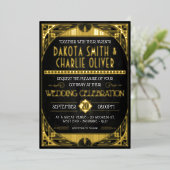 Invitation Art Déco Mariage Foil (Debout devant)