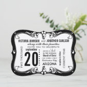 Invitation Art déco Mariage moderne (Debout devant)