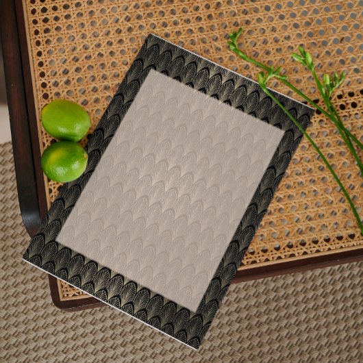 Invitation Art déco noir et or