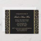 Invitation Art Déco Nouveau Dentelle Damas Golden Calligraphi (Dos)