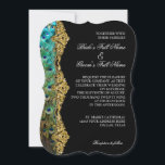 Invitation Art Déco Peacock Gold Parties scintillant Old Holl<br><div class="desc">Il s'agit d'un mélange d'oeuvres d'art vintages et d'une photographie originale de plumes de paon dessinée graphiquement par Audrey Jeanne Roberts et conçue pour une collection mariage moderne et contemporaine. Il y a un ensemble complet de produits et peut être créé dans plusieurs coloris. Très Glamour, parties scintillant dorée look...</div>