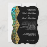 Invitation Art Déco Peacock Gold Parties scintillant Old Holl<br><div class="desc">Il s'agit d'un mélange d'oeuvres d'art vintages et d'une photographie originale de plumes de paon dessinée graphiquement par Audrey Jeanne Roberts et conçue pour une collection mariage moderne et contemporaine. Il y a un ensemble complet de produits et peut être créé dans plusieurs coloris. Très Glamour, parties scintillant dorée look...</div>