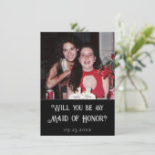 Invitation Art déco | Photo de la fête de la mariée noire et  (Debout devant)