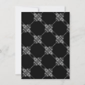 Invitation Art déco | Photo de la fête de la mariée noire et  (Dos)