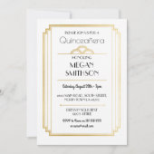 Invitation Art déco Quinceanera (Devant)